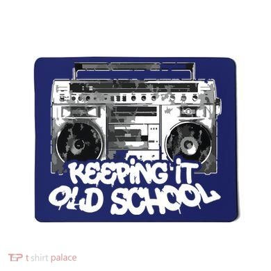 Keeping It Old School Vintage Boombox Graffiti Mousepad