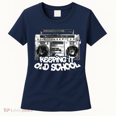 Keeping It Old School Vintage Boombox Graffiti Women's T-Shirt