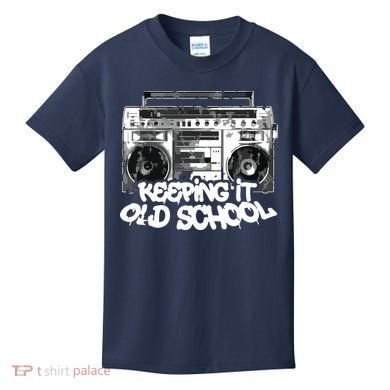 Keeping It Old School Vintage Boombox Graffiti Kids T-Shirt