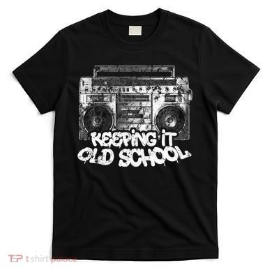 Keeping It Old School  Vintage Boombox Graffiti T-Shirt