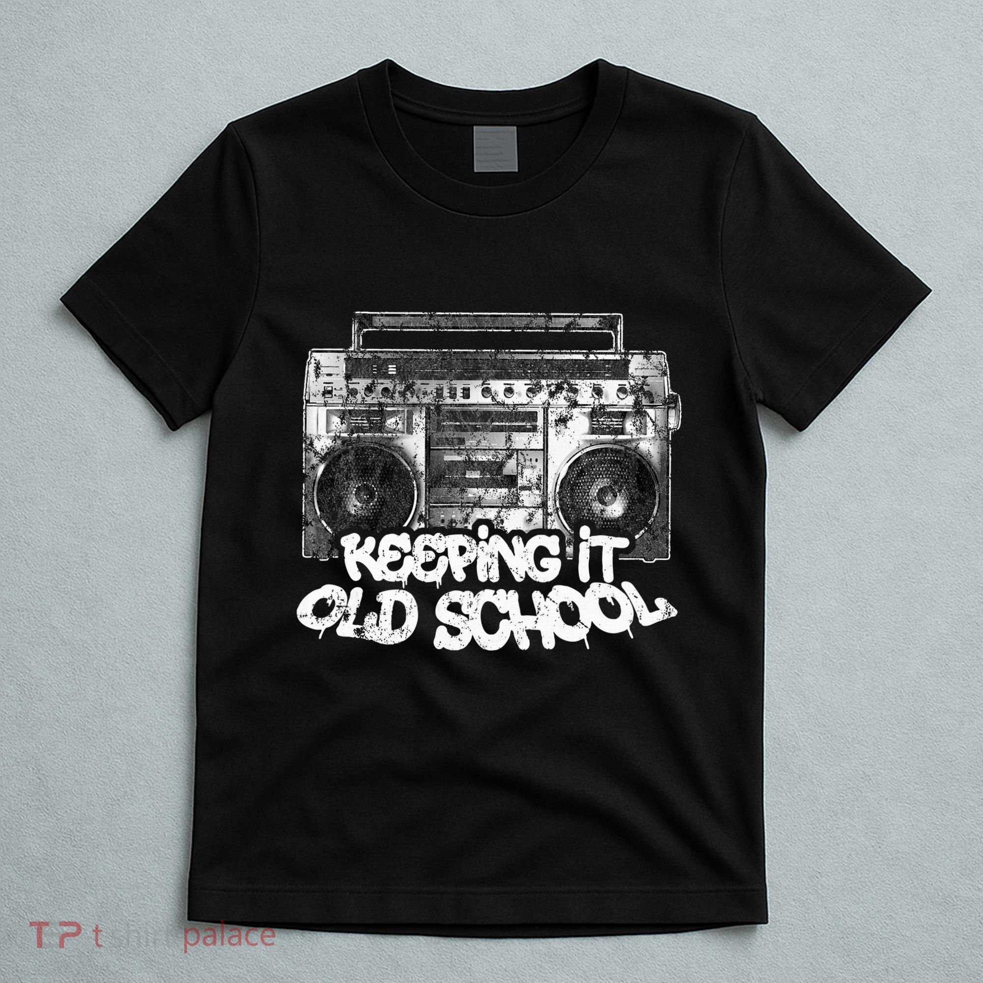 Keeping It Old School  Vintage Boombox Graffiti T-Shirt
