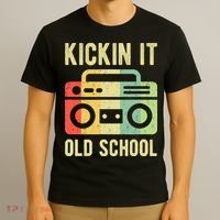 Kickin It Old School 80s 90s Retro Music T-Shirt thumb 3