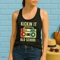 Kickin It Old School 80s 90s Retro Music Women's Tank Top thumb 2