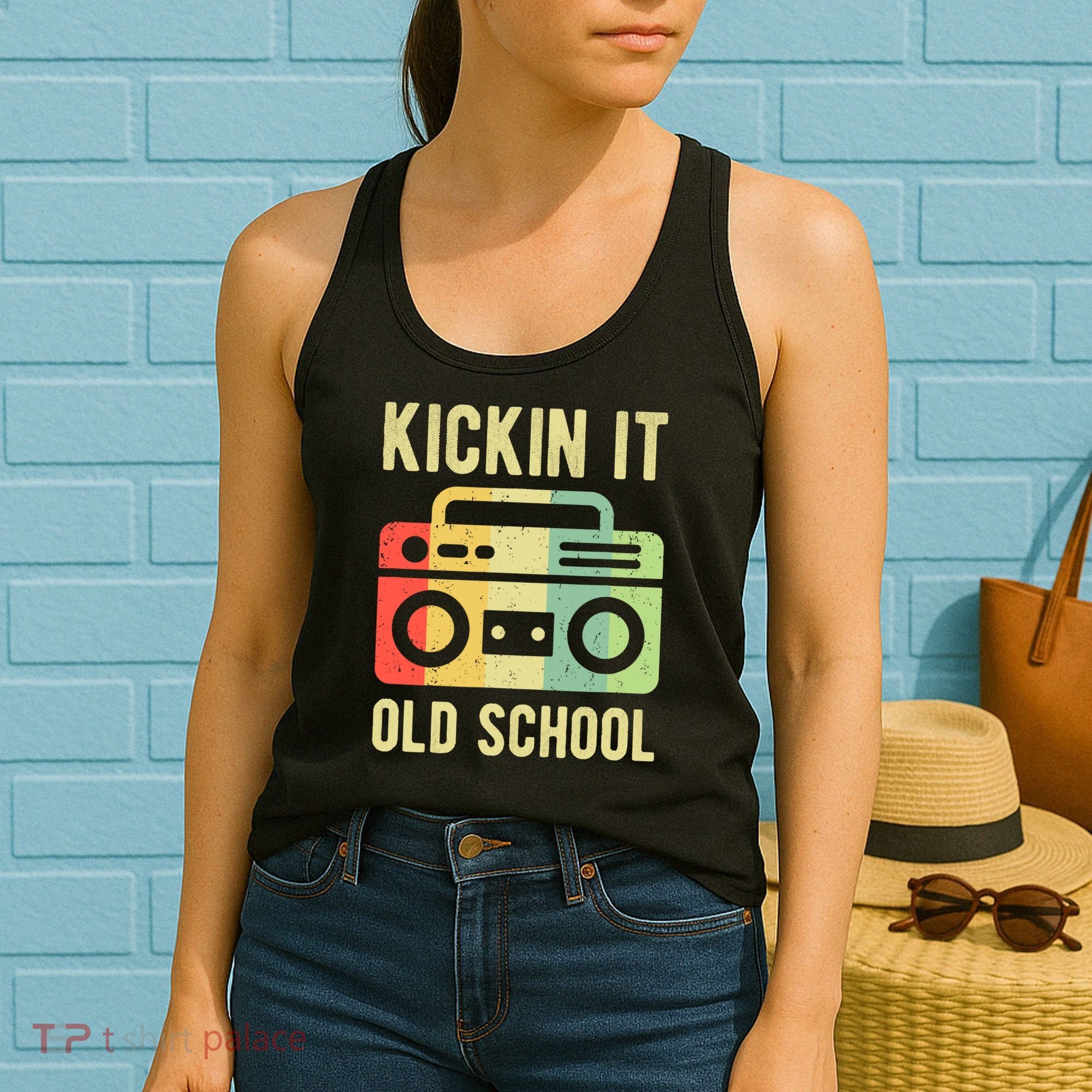 Kickin It Old School 80s 90s Retro Music Women's Tank Top