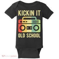 Kickin It Old School 80s 90s Retro Music Baby Bodysuit thumb 0
