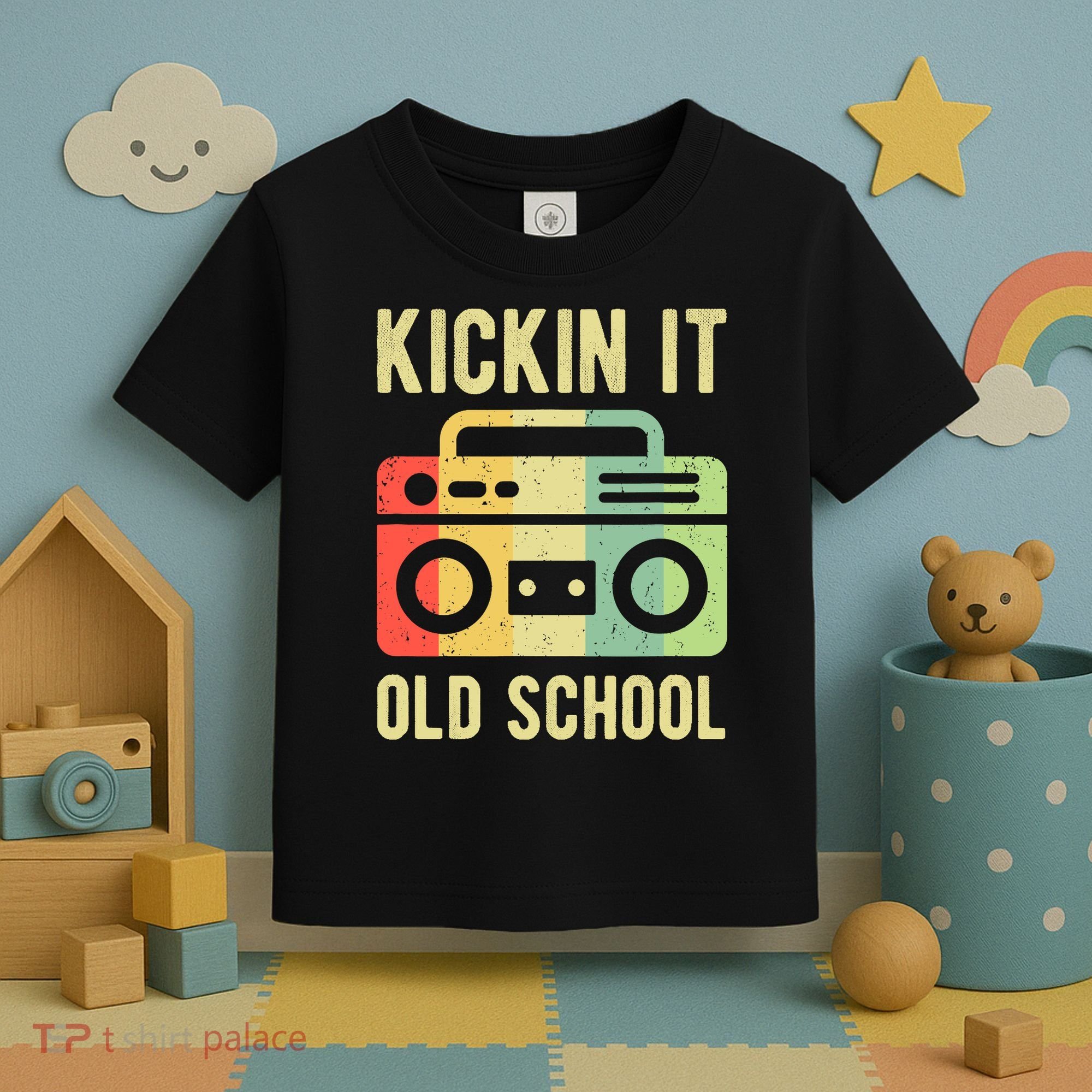 Kickin It Old School 80s 90s Retro Music Toddler T-Shirt