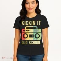Kickin It Old School 80s 90s Retro Music Women's T-Shirt thumb 4