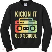 Kickin It Old School 80s 90s Retro Music Kids Sweatshirt thumb 0