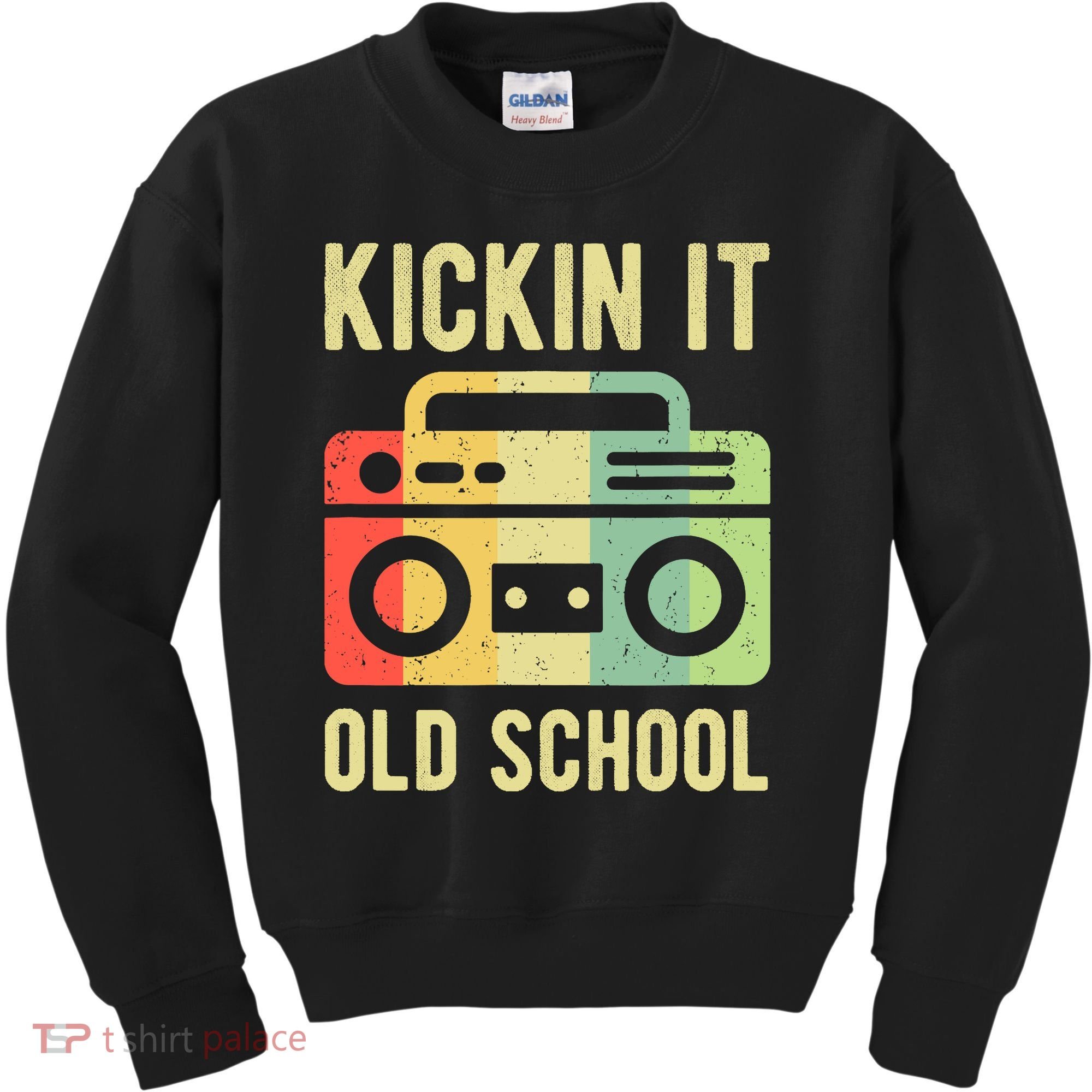 Kickin It Old School 80s 90s Retro Music Kids Sweatshirt