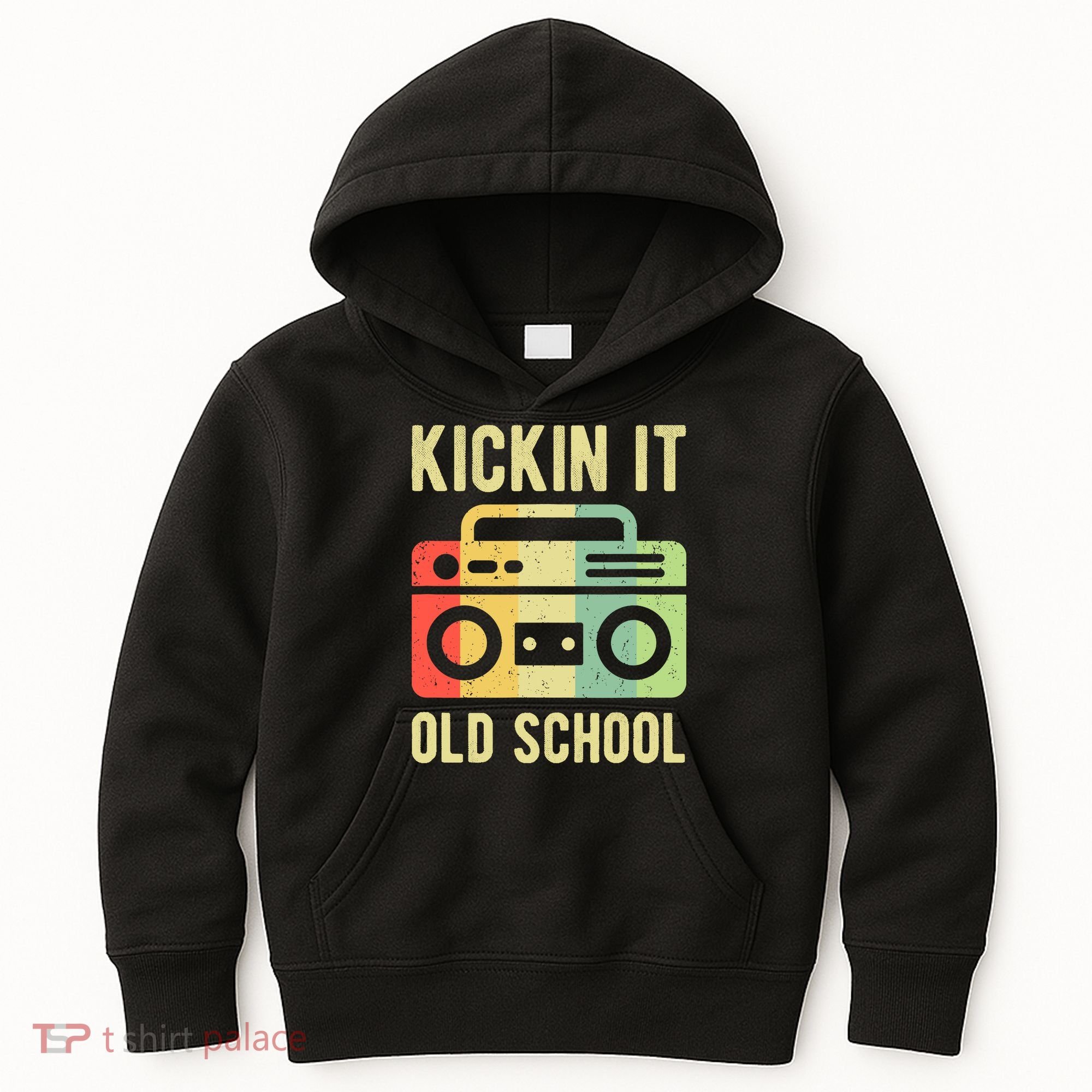 Kickin It Old School 80s 90s Retro Music Kids Hoodie