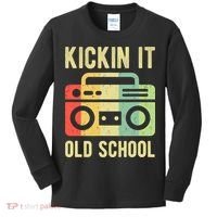 Kickin It Old School 80s 90s Retro Music Kids Long Sleeve Shirt thumb 0