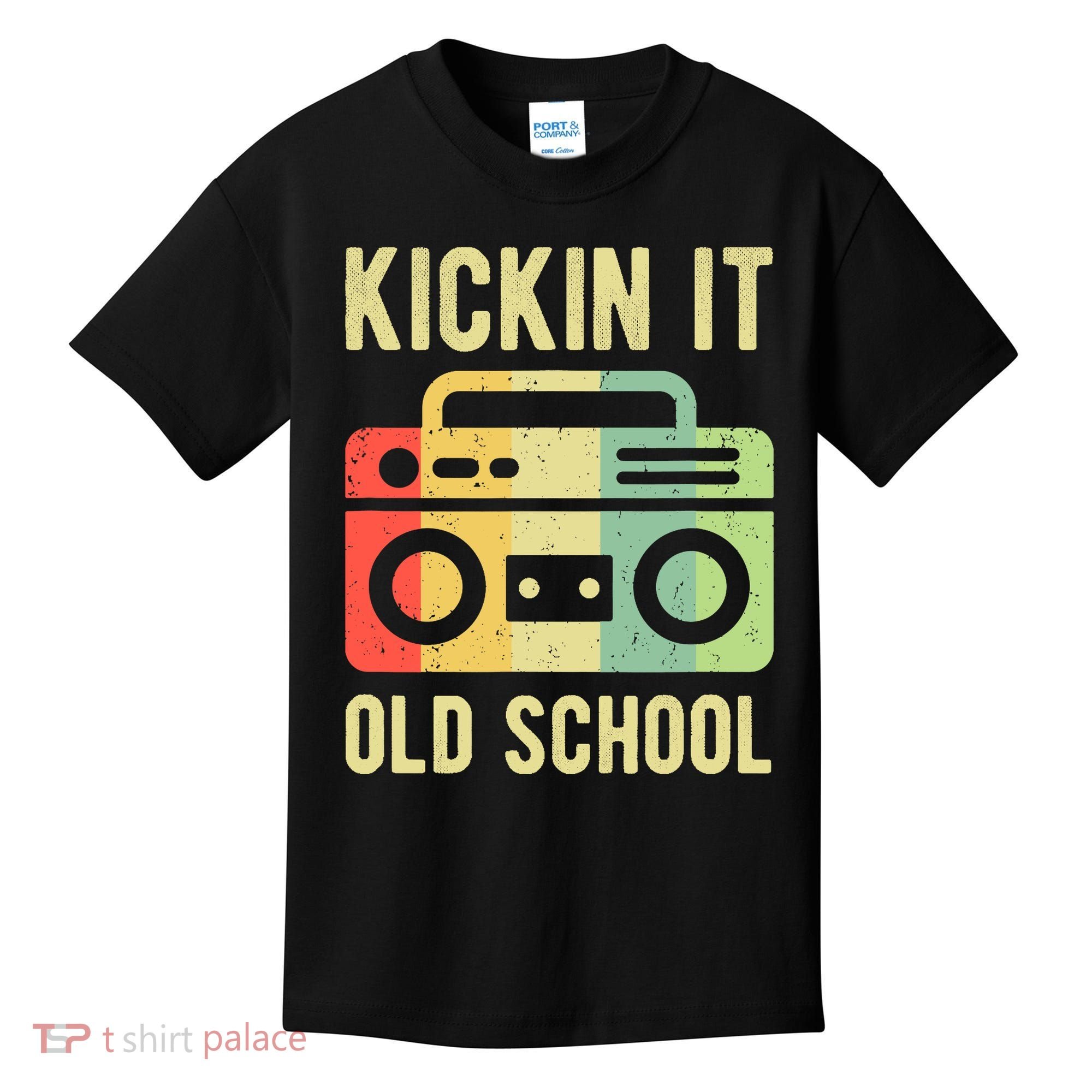 Kickin It Old School 80s 90s Retro Music Kids T-Shirt