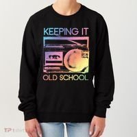 Keeping It Old School Retro 80s 90s Boombox Music Women's Sweatshirt thumb 0