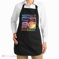 Keeping It Old School Retro 80s 90s Boombox Music Apron thumb 2