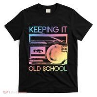 Keeping It Old School Retro 80s 90s Boombox Music T-Shirt thumb 0