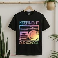 Keeping It Old School Retro 80s 90s Boombox Music T-Shirt thumb 2