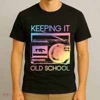Keeping It Old School Retro 80s 90s Boombox Music T-Shirt thumb 3