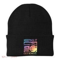 Keeping It Old School Retro 80s 90s Boombox Music Beanie thumb 0