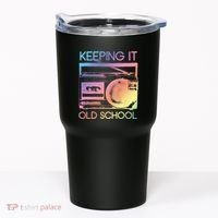 Keeping It Old School Retro 80s 90s Boombox Music Tumbler thumb 0