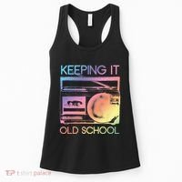 Keeping It Old School Retro 80s 90s Boombox Music Women's Tank Top thumb 0