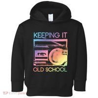 Keeping It Old School Retro 80s 90s Boombox Music Toddler Hoodie thumb 0