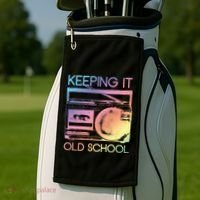 Keeping It Old School Retro 80s 90s Boombox Music Golf Towel thumb 2