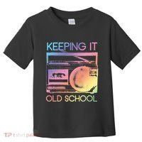 Keeping It Old School Retro 80s 90s Boombox Music Toddler T-Shirt thumb 0