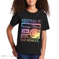 Keeping It Old School Retro 80s 90s Boombox Music Kids T-Shirt thumb 2
