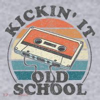 Kickin It Old School Retro 80s Cassette Tape Music Mix Gift Women's Sweatshirt thumb 2