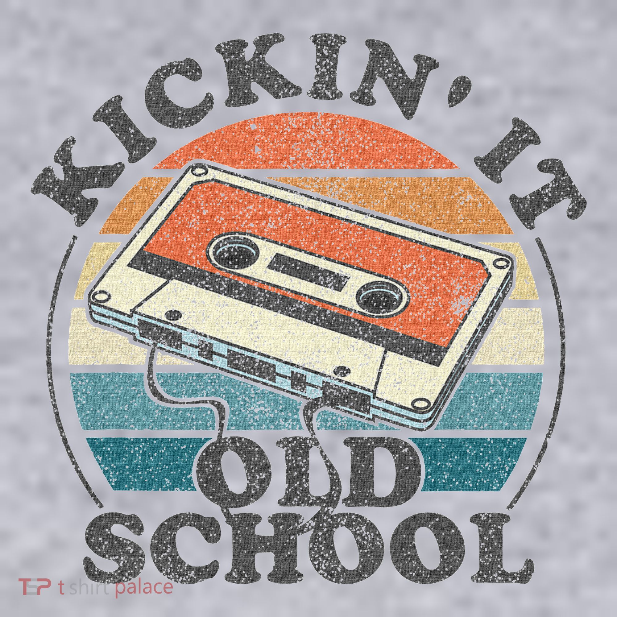 Kickin It Old School Retro 80s Cassette Tape Music Mix Gift Women's Sweatshirt