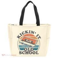Kickin It Old School Retro 80s Cassette Tape Music Mix Gift Tote Bag thumb 0