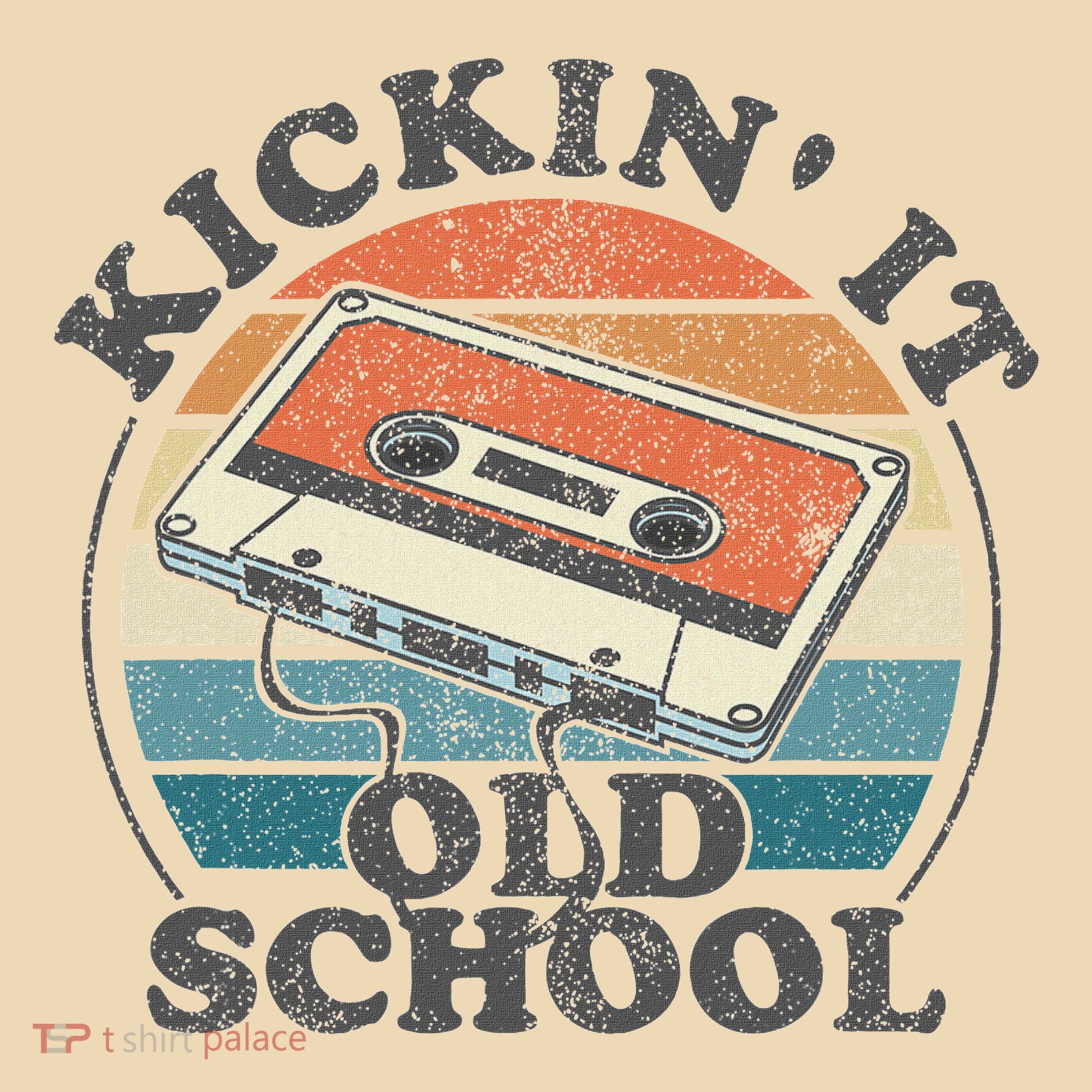 Kickin It Old School Retro 80s Cassette Tape Music Mix Gift Tote Bag