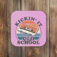 Kickin It Old School Retro 80s Cassette Tape Music Mix Gift Coaster thumb 0