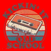 Kickin It Old School Retro 80s Cassette Tape Music Mix Gift Santa Hat thumb 1