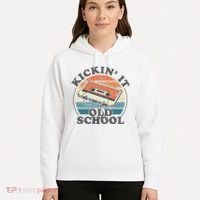 Kickin It Old School Retro 80s Cassette Tape Music Mix Gift Hoodie thumb 5