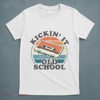 Kickin It Old School Retro 80s Cassette Tape Music Mix Gift T-Shirt thumb 5