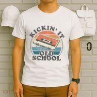 Kickin It Old School Retro 80s Cassette Tape Music Mix Gift T-Shirt thumb 6