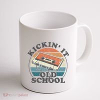 Kickin It Old School Retro 80s Cassette Tape Music Mix Gift Coffee Mug thumb 1