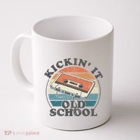 Kickin It Old School Retro 80s Cassette Tape Music Mix Gift Coffee Mug thumb 0