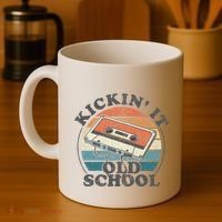 Kickin It Old School Retro 80s Cassette Tape Music Mix Gift Coffee Mug thumb 4