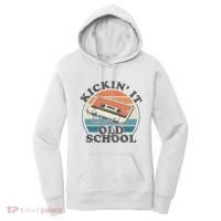 Kickin It Old School Retro 80s Cassette Tape Music Mix Gift Women's Hoodie thumb 0