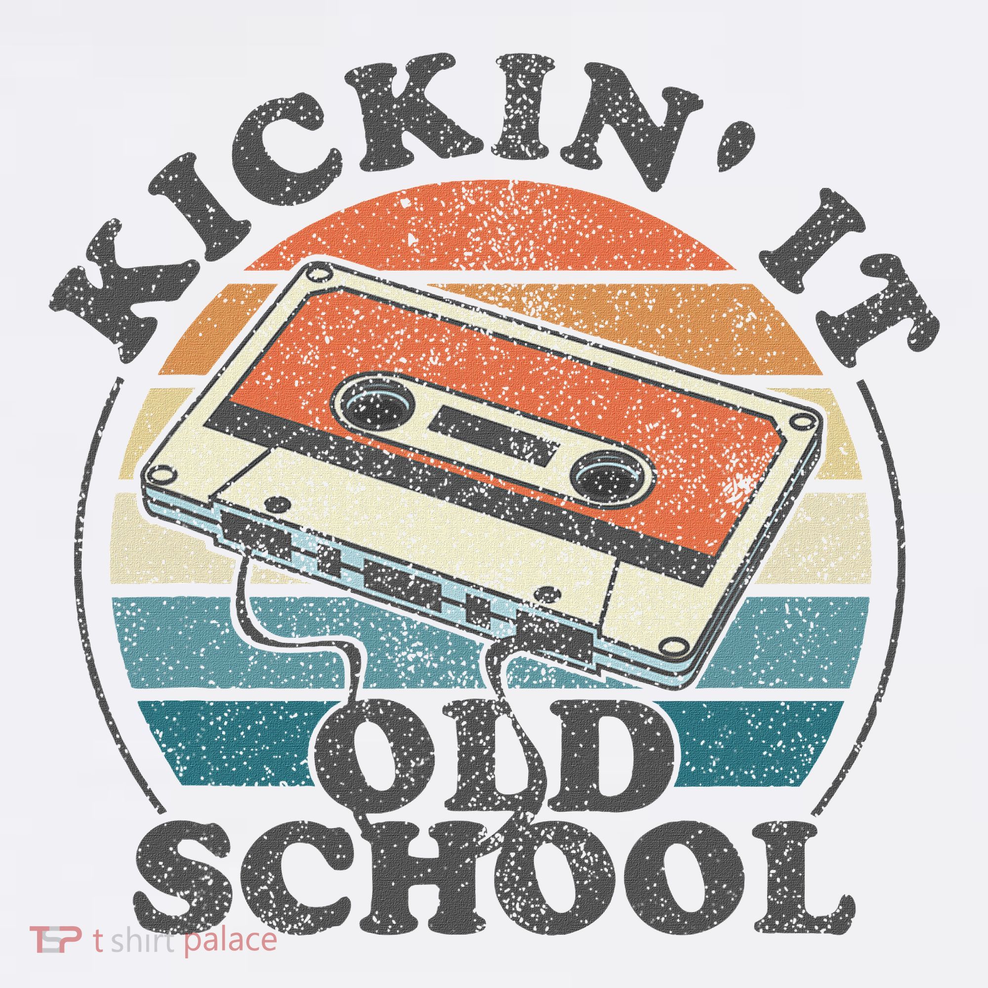 Kickin It Old School Retro 80s Cassette Tape Music Mix Gift Women's Hoodie