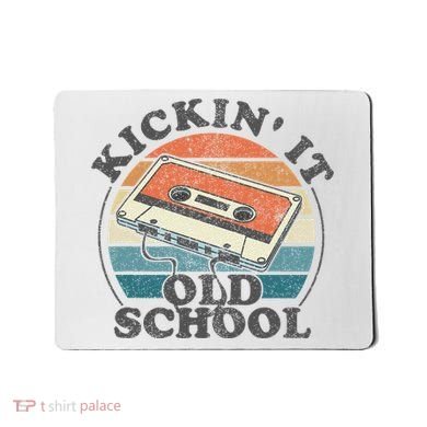 Kickin It Old School Retro 80s Cassette Tape Music Mix Gift Mousepad