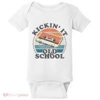 Kickin It Old School Retro 80s Cassette Tape Music Mix Gift Baby Bodysuit thumb 0
