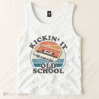 Kickin It Old School Retro 80s Cassette Tape Music Mix Gift Tank Top thumb 2