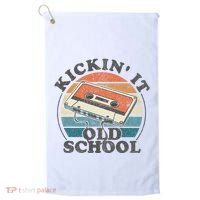 Kickin It Old School Retro 80s Cassette Tape Music Mix Gift Golf Towel thumb 0