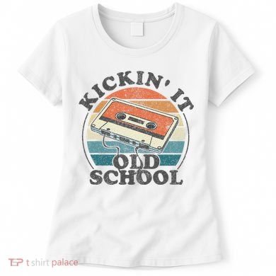 Kickin It Old School Retro 80s Cassette Tape Music Mix Gift Women's T-Shirt
