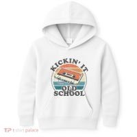 Kickin It Old School Retro 80s Cassette Tape Music Mix Gift Kids Hoodie thumb 0