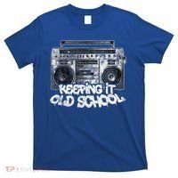 Keeping It Old School Cute Gift Vintage Boombox Graffiti Gift T-Shirt thumb 0