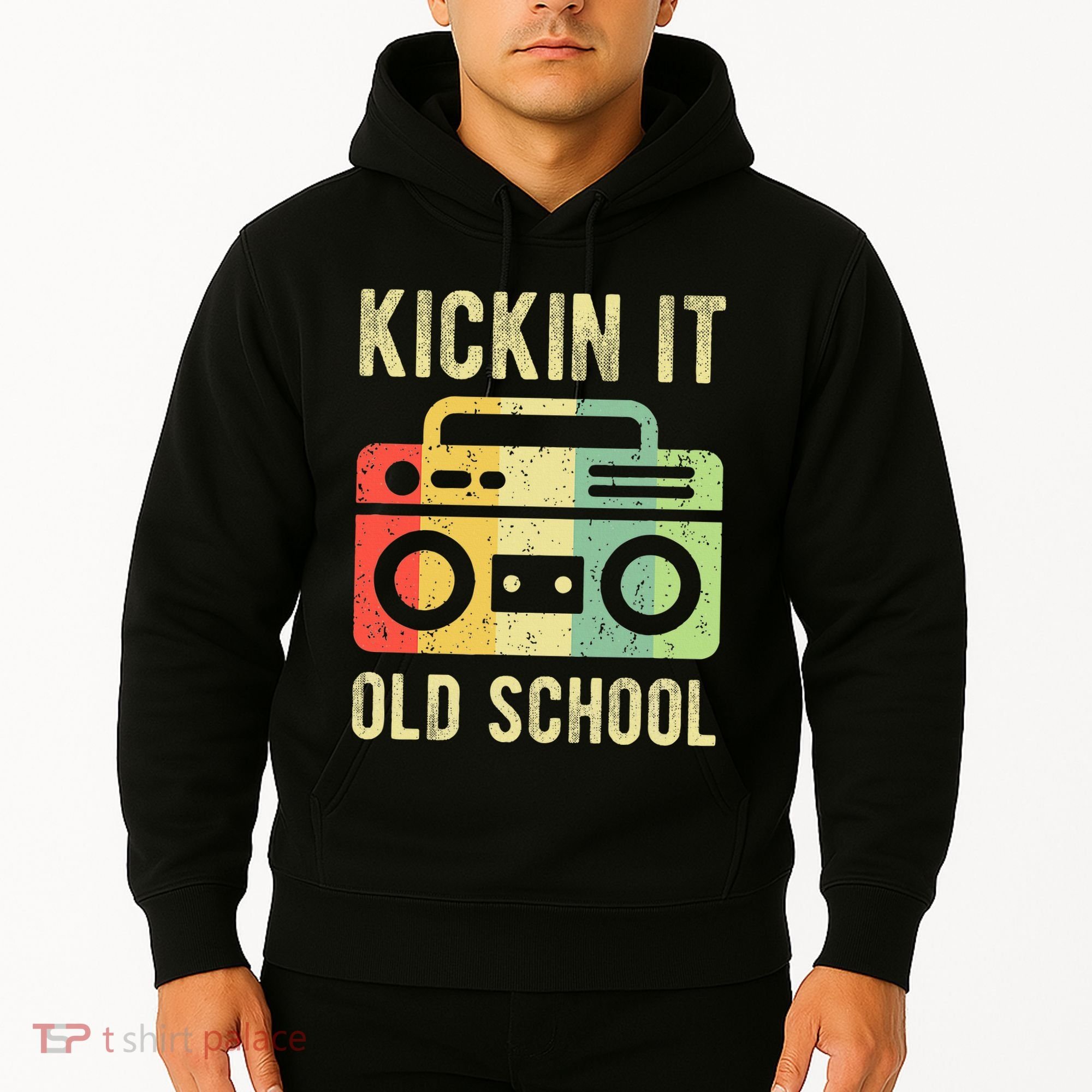 Kickin It Old School 80s 90s Retro Music Hoodie